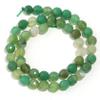 Natural Faceted Agates Stone Beads Round Spacer Bead for Making DIY Bracelet Necklace Accessories 6/8/10mm,Green,8mm(Approx 40pcs) view 1