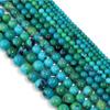 1 Strand Natural Blue Green Phoenix Stone Beads Loose Spacer Gemstone Bead for DIY Necklace Bracelet Making Accessories,Blue Green,4mm view 1