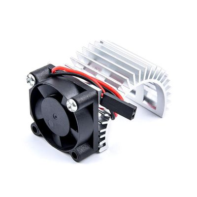 Aluminum 380/540 Electric Motor Stock Proof Cover Heat Sink Cooling Fan Suit for All 1/8 1/10 Model Cars RC Parts(380 Silver)