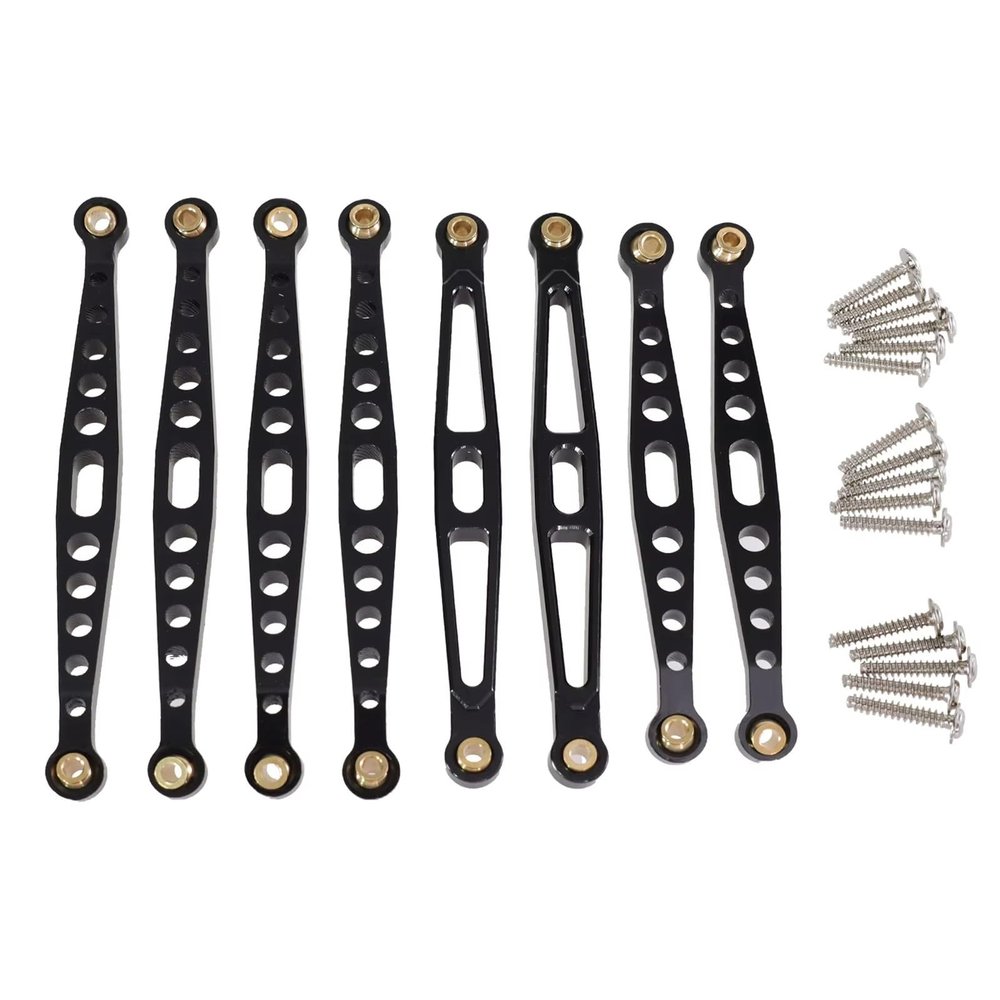 RC Spare Part Compatible with HuangBo ZP1001 ZP1002 ZP1003 ZP1004 1/10 RC Car Parts Metal Upgrade Accessories Fixing Rods(Black)