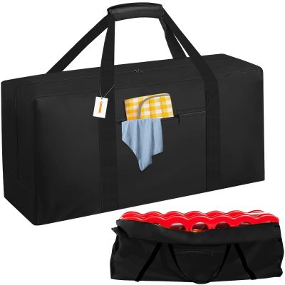 CSOKRE Heavy Duty Carrying Bag Compatible with Giant 4 in a Row Game,[Thick Fabric+Front Pocket]Easy Storage for Jumbo 4 to Score Four outdoor yard game Large Storage bag(Game Not Included)