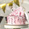 10pcs White Pearls Cake Toppers Bow Cupcake Toppers Bowknot Pearl Cake Decorations for Children's Birthday Wedding Bridal Baby Shower Bachelorette Party Supplies Flower Wrapping DIY Decoration view 4