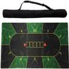 HUSHHAAMPP Portable Poker Table Top 18090 cm Classic Green Rubber Poker Table Layouts 10 Players Poker Table Cloth Poker Mat Felt Game Table Fun Game Night Supplies - Cool Casino Gift for Kid view 1