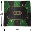 HUSHHAAMPP Portable Poker Table Top 18090 cm Classic Green Rubber Poker Table Layouts 10 Players Poker Table Cloth Poker Mat Felt Game Table Fun Game Night Supplies - Cool Casino Gift for Kid view 3