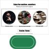 HUSHHAAMPP Portable Poker Table Top 47'' X 24'' Professional Poker Mat Multiplayer Portable Rubber Poker Table Mat Pure Green Fun Game Night Supplies - Cool Casino Gift for Kid view 3