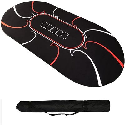 HUSHHAAMPP Portable Poker Table Top Poker Mat Portable Rubber Non-Slip Poker Table for Poker Games Blackjack Casino Poker Pad Fun Game Night Supplies - Cool Casino Gift for Kid (Color : E) (B)