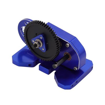 RC Car Upgrade Part for Axial for SCX10 III II 90046 for Capra for TRX4 1/10 for LCG 2Low Gearbox Middle Transmission Box W/Overdrive Gear RC Upgrade Part(Blue)