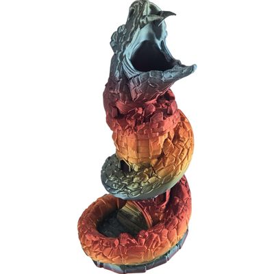 Basilisk Dice Tower for Tabletop RPGs  Dragon Serpent Sculpture Dice Roller  Fantasy Gaming Accessory  3D Printed in Canada