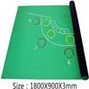 Portable Poker Table Top 18090Cm Baccarat Rubber Casino Poker Tablecloth Green Board Game Table Mat Game Mat with 6 Players Poker Table Topper Mat Fun Game Night Supplies - Cool Casino Gift for Kid view 2