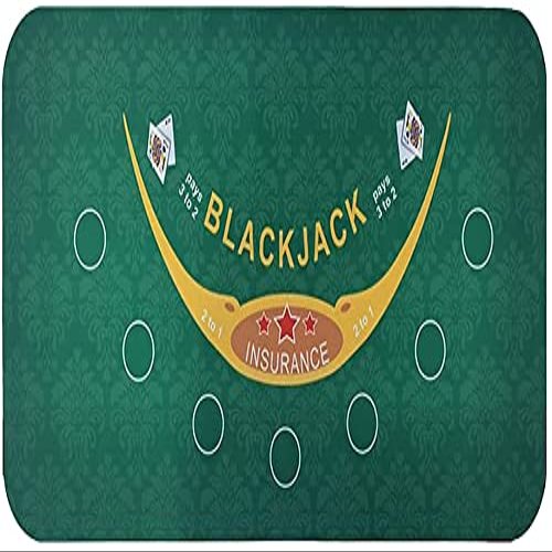 Portable Poker Table Top 70" X 35" Portable Rubber Foam Poker Tabletop Layout Mat Texas Holdem Poker Mat Poker Games Fun Game Night Supplies - Cool Casino Gift for Kid (Size : 2346inch) ( 35*70inch)