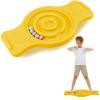 Seenelling Maze Balance Board for Kids Plastic Rocker Wobble Board with Mini Balls Load 220lb Balance Game with Handles for Toddler Balancing Exercise Equipment Game, 24.5 x 11.8 Inch (Yellow) view 1
