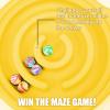 Seenelling Maze Balance Board for Kids Plastic Rocker Wobble Board with Mini Balls Load 220lb Balance Game with Handles for Toddler Balancing Exercise Equipment Game, 24.5 x 11.8 Inch (Yellow) view 3
