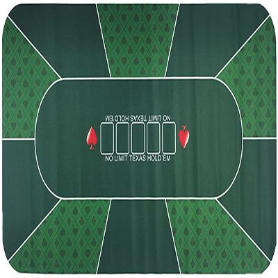 Portable Poker Table Top Poker Mat Portable Rubber Non-Slip Poker Table for Poker Games Blackjack Casino Felt Game Table Cover Fun Game Night Supplies - Cool Casino Gift for Kid ( 180*90*0.20)