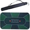 HUSHHAAMPP Portable Poker Table Top 47'' X 24'' Professional Poker Mat Poker Table Pad Rubber Game Tablecloth Mat with Shoulder Bag Fun Game Night Supplies - Cool Casino Gift for Kid view 1