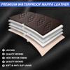 NCCLOVELY Car Seat Covers for BMW X3 PHEV 2020-2021,Waterproof Leather Seat Covers 2-Seats Standard,Interior Accessories with Airbag,Automobile Seat Cover Sets for X3 PHEV(Black+Coffee) view 4