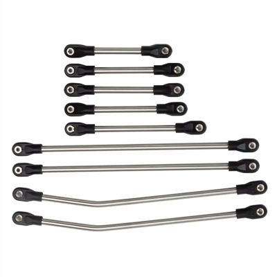 RC Car Parts Compatible with Axial for SCX10 for Capra for LCG for Rails Girder Frame Steel Linkage Link Rod Pull Rod for 1/10 RC Crawler Kit