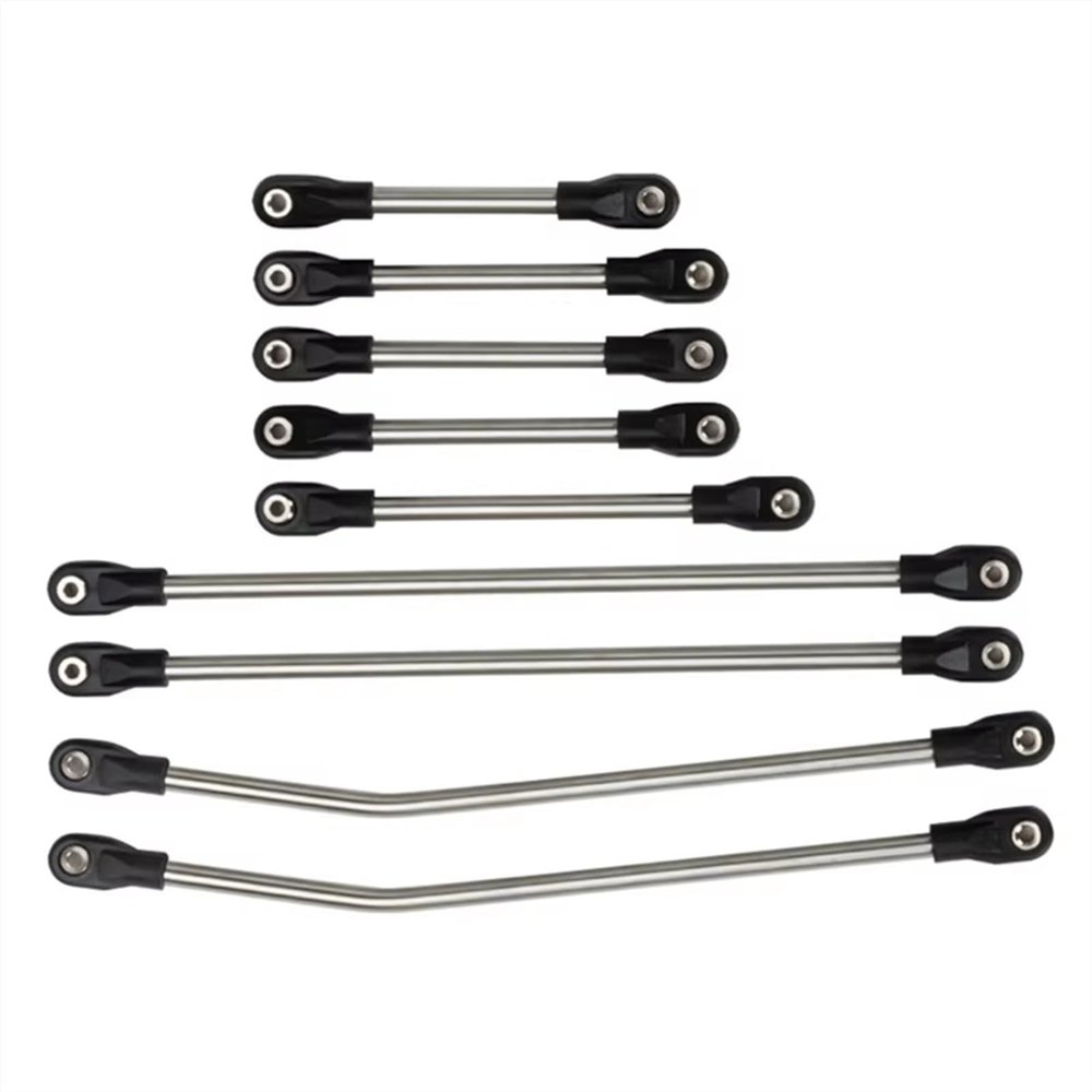 RC Car Parts Compatible with Axial for SCX10 for Capra for LCG for Rails Girder Frame Steel Linkage Link Rod Pull Rod for 1/10 RC Crawler Kit