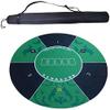 Portable Poker Table Top 47'' Round Poker Table Mat Multifunctional Silencing Game Texas Holdem Rubber Pad 6 Player Portable Poker Table Mat Fun Game Night Supplies - Cool Casino Gift for Kid view 1