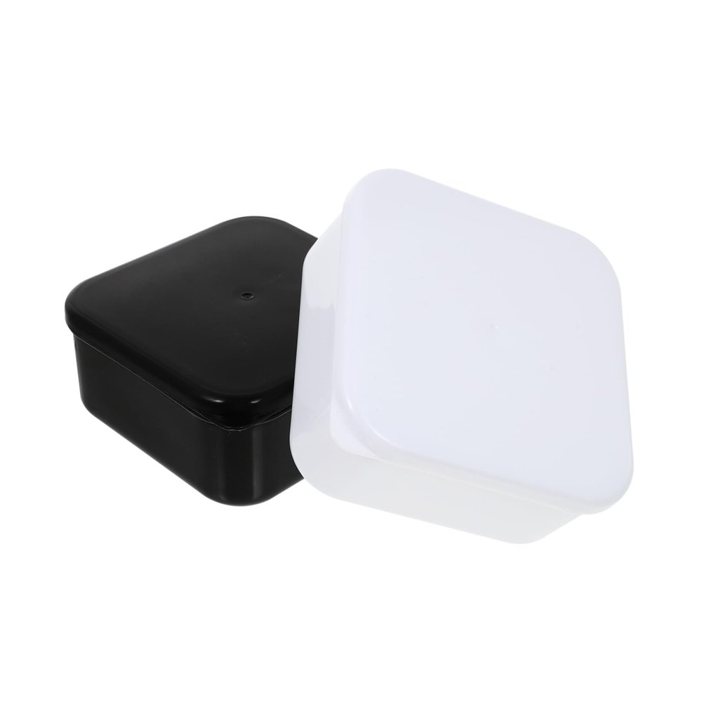 FOYTOKI Go Chess Piece Storage Box Set 2pcs Plastic Container Lid Dustproof Design for Go Game Supplies for Chess Players and Organizers