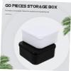 FOYTOKI Go Chess Piece Storage Box Set 2pcs Plastic Container Lid Dustproof Design for Go Game Supplies for Chess Players and Organizers view 3