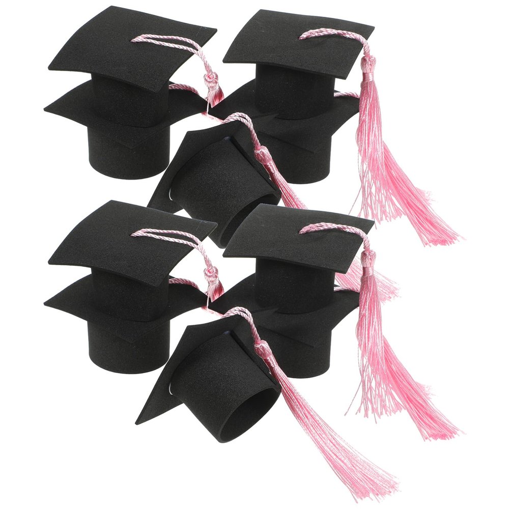 Garneck Mini Graduation Cap Cake Topper Graduation Party Decorations for and Desserts Safe and Reusable Cap Ornaments for Celebrating Graduates