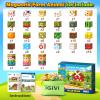 100PCS Magnetic Blocks & 24PCS Magnetic Tiles Road Expansion Pack view 4