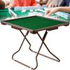 Foldable Mahjong Table, Square 4-Player Card Table with Cup Holders & Drawers, White, for Board Games, Poker, Camping(Rose Gold) view 1