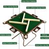 Foldable Mahjong Table, Square 4-Player Card Table with Cup Holders & Drawers, White, for Board Games, Poker, Camping(Rose Gold) view 2