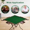 Foldable Mahjong Table, Square 4-Player Card Table with Cup Holders & Drawers, White, for Board Games, Poker, Camping(Rose Gold) view 4