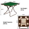 Folding Mahjong Table, Brown Square Card Table for 4 Players, Mahjong, Poker, Domino Game with Cup Holders & Drawer view 4