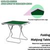Folding Mahjong Table for 4 Players, Square Card with Cup Holders & Drawer, Portable Game Table, White(White) view 4
