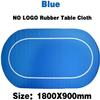HUSHHAAMPP Portable Poker Table Top 18090Cm Baccarat Poker Chip Table Mat Oval Rubber Poker Gam Mat Blue Table Cloth Poker Game Mat Fun Game Night Supplies - Cool Casino Gift for Kid view 3