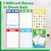 Road Trip Game Pad, 80 Perforated Sheets Travel Activity Pad, 5 Games in 1 Pad, Plane, Car Trip Activity, Pen Pencil & Paper Game for Kids, Adults (6 x 9) view 3