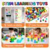 Abincee 200PCS Magnetic Blocks Set, STEM Montessori Magnetic Building Toys for Toddlers  Sensory Learning Toys, Birthday for Kids Aged 3-8 (200pcs) view 3