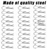 hopsupRC RC Upgrades Part for 1/10 1/12 1/14 1/16 RC Car,RC Metal Body Clip Retainer Shell Fixed Buckle Lock Hop Up,(30PCS) Red view 3