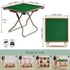 Foldable Mahjong Table, Square Card Table with Cup Holders & Small Drawer for Poker, Mahjong, Board Games - Rose Gold(Rose Gold) view 3