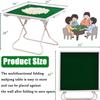 Folding Mahjong Table, 35" Square 4 Player Card Table with Hidden Cup Holder & Drawer (White)(White) view 2