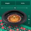 Proshine 18" ABS Roulette Wheel Set with 47.2 * 23.6 Double-Sided Roulette Tablecloth 100pcs Poker Chips Roulette Win Marker Dual Balls Casino Game Sets Smooth Rotation for Family & Party Fun view 2