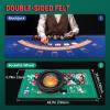 Proshine 18" ABS Roulette Wheel Set with 47.2 * 23.6 Double-Sided Roulette Tablecloth 100pcs Poker Chips Roulette Win Marker Dual Balls Casino Game Sets Smooth Rotation for Family & Party Fun view 4