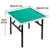 Folding Mahjong Table, 31.5" Square 4-Player Card Table with Wear-Resistant Green Top for Outdoor Use view 2