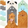 15 Pcs Baby Bath Towels- 5 x Hooded Baby Towels and 10 x Baby Washcloths Set, 32 x 32 Inch Hooded Toddler Towel Bath Blanket Absorbent Hooded for Toddler Infant Newborn Shower Gift for Boys & Girls view 1