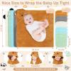 15 Pcs Baby Bath Towels- 5 x Hooded Baby Towels and 10 x Baby Washcloths Set, 32 x 32 Inch Hooded Toddler Towel Bath Blanket Absorbent Hooded for Toddler Infant Newborn Shower Gift for Boys & Girls view 3