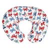 American Flag Bows Stars Baby Nursing Pillow Covers for Boy Girl Patriotic Ribbons Nursing Slipcovers for Breastfeeding Pillows Cute 4th of July Bows Soft Stretchy Removable Cover for Newborn Infant view 1