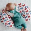 American Flag Bows Stars Baby Nursing Pillow Covers for Boy Girl Patriotic Ribbons Nursing Slipcovers for Breastfeeding Pillows Cute 4th of July Bows Soft Stretchy Removable Cover for Newborn Infant view 2