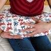 American Flag Bows Stars Baby Nursing Pillow Covers for Boy Girl Patriotic Ribbons Nursing Slipcovers for Breastfeeding Pillows Cute 4th of July Bows Soft Stretchy Removable Cover for Newborn Infant view 3