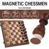 15" Magnetic Chess Set with Foldable Board & Travel Bag - Professional Wooden Chess Game, Luxury Storage Bag - Perfect Christmas/Birthday for Men, Dad (Chess Set + Bag) view 2