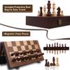 15" Magnetic Chess Set with Foldable Board & Travel Bag - Professional Wooden Chess Game, Luxury Storage Bag - Perfect Christmas/Birthday for Men, Dad (Chess Set + Bag) view 3