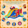 Bounce House for Kids 3-10, 9 in 1 Large Inflatable Bounce Castle for Toddlers Outdoor for Backyard Lawn Jump Bouncy House with Blower, Slide, Ball Pit, Basketball, Boxing, Climbing, 11.38x10.2FT view 2