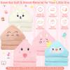 15 Pack Hooded Baby Towels, 5 Packs Soft Baby Bath Towels with Hood for Babies, 10 Packs Baby Washcloths for Newborns, Toddlers, and Kids- Absorbent, Baby Stuff Shower as Best Gifts for Boys and Girls view 4