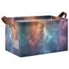Kigai Milky Way Storage Basket Collapsible Toy Storage Bin with Handles Nursery Baby Basket Closet Organizer Holiday Decorative Gift Box view 1